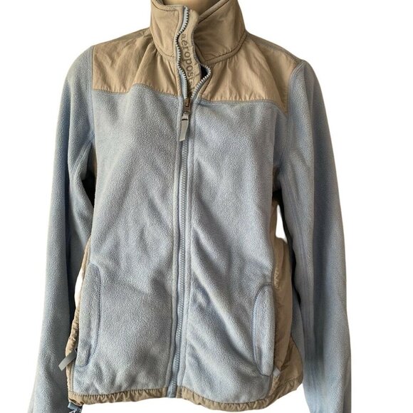 Aeropostale Fleece Jacket Womens M Blue Full Zip zip Pockets Toggle‎ Bottom - Picture 1 of 10